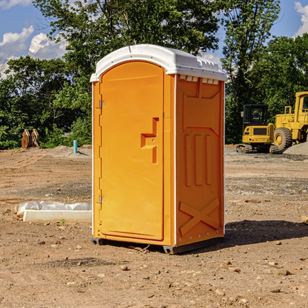 what is the expected delivery and pickup timeframe for the porta potties in Logan Elm Village